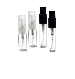 Mini botellas de cristal recargables del espray de perfume, botellas de cristal del atomizador de 2ml 3ml 5ml 10ml