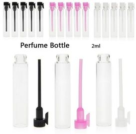 mini botellas de cristal de la muestra de 1ml 2ml, frascos de cristal del perfume con los palillos plásticos