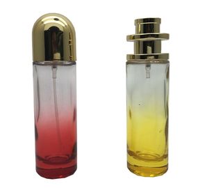 Botellas de perfume de cristal claras antiguas/botellas de perfume elegantes cilíndricas redondas