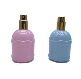 Rosa de las botellas de perfume del cristal del alto grado 30ml/botella azul del espray de perfume del viaje